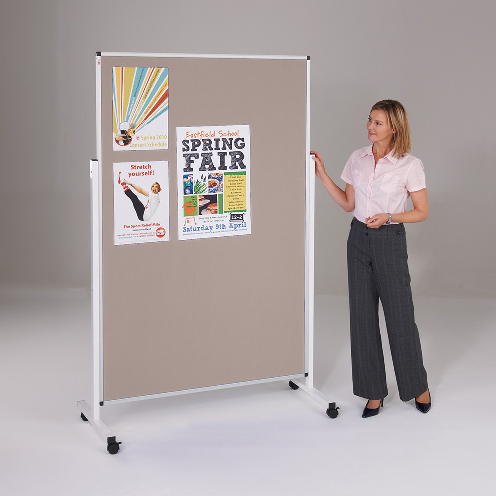 Height Adjustable Mobile Noticeboard